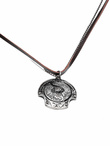 Men's necklace on the leather strap A361
