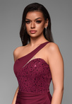 Evening dress LA-OM-DLR037 - dark red