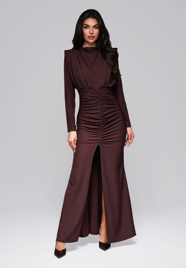 Evening dress LA-OM-DLR024 - brown
