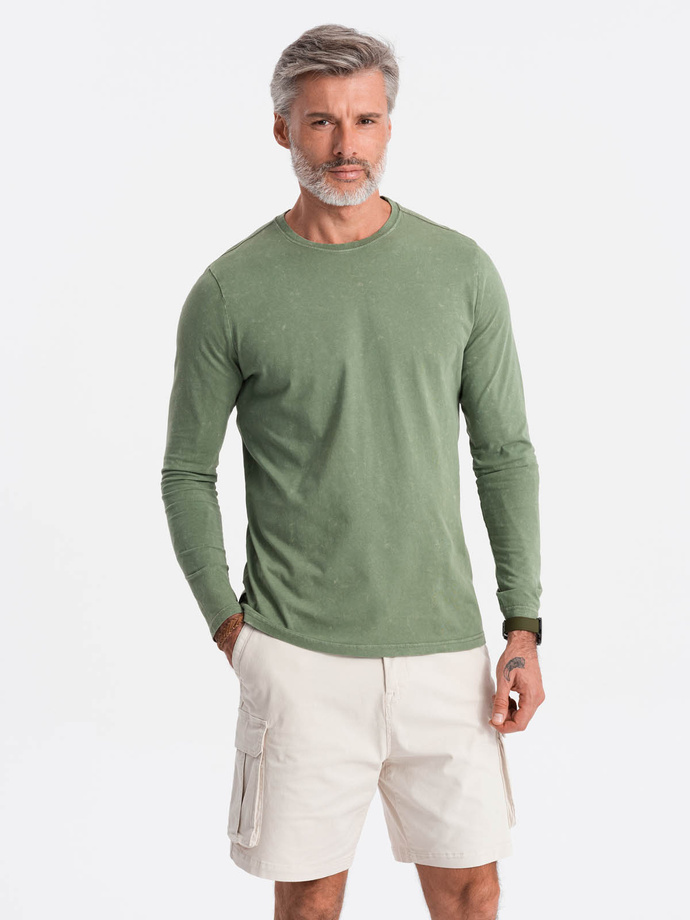 Men's unprinted longsleeve - olive V2 L131