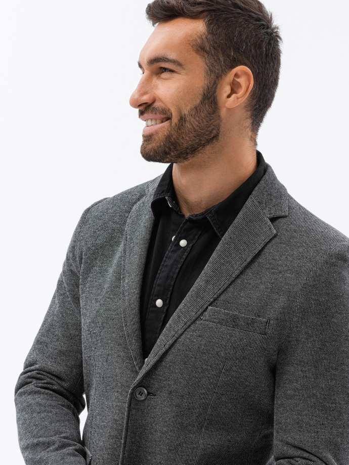 Marynarka męska casual - czarna V5 M162