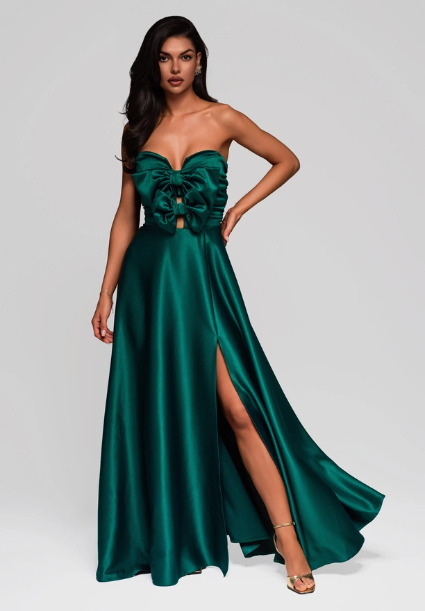 Evening dress LA-OM-DLR173 - bottle green