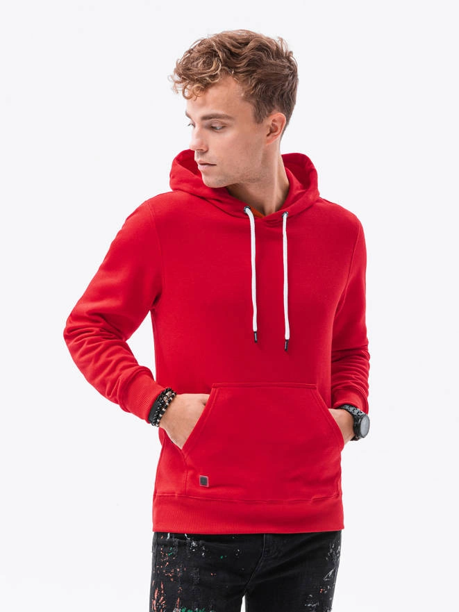 Men's hooded sweatshirt - red V5 OM-SSBN-0120