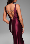 Evening dress LA-OM-DLR045 - dark red