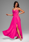 LA-OM-DLR083 Regular Fit raspberry evening dress