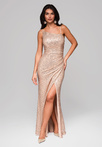 Evening dress LA-OM-DLR233 gold