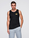 Męski bawełniany tank top z nadrukiem Summer Vibe – czarny V1 OM-TSTT-0191