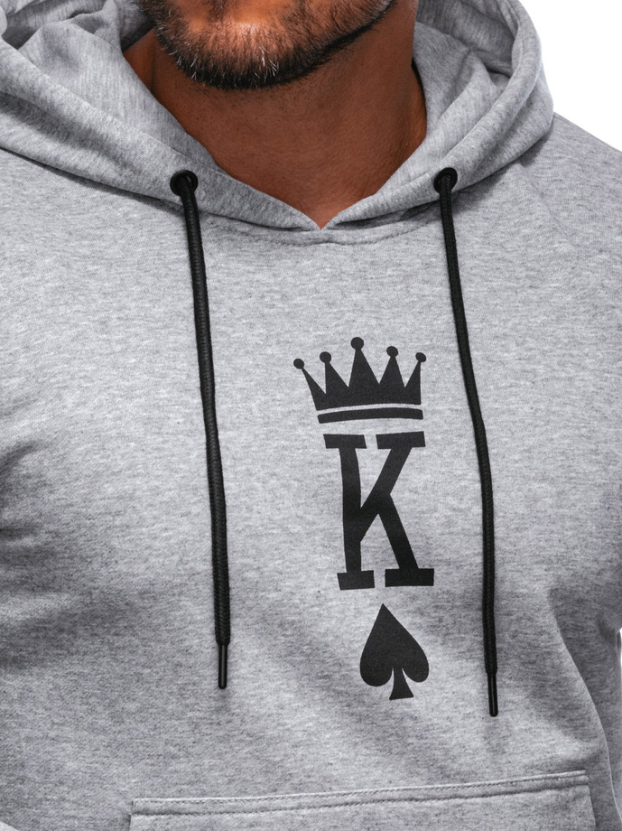 Men's zip-up sweatshirt B1679 - grey