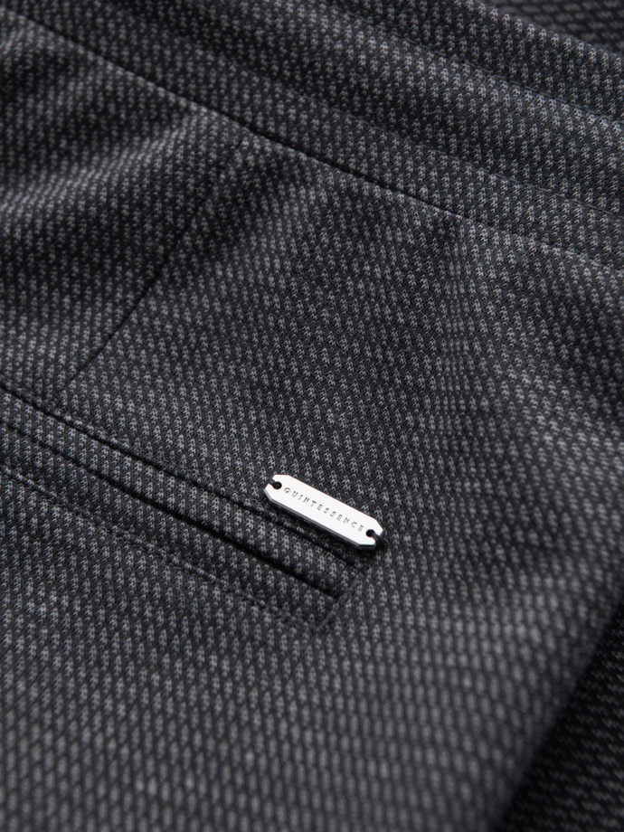 Men's structured knit elastic waistband short shorts - graphite V3 OM-SRCS-0177