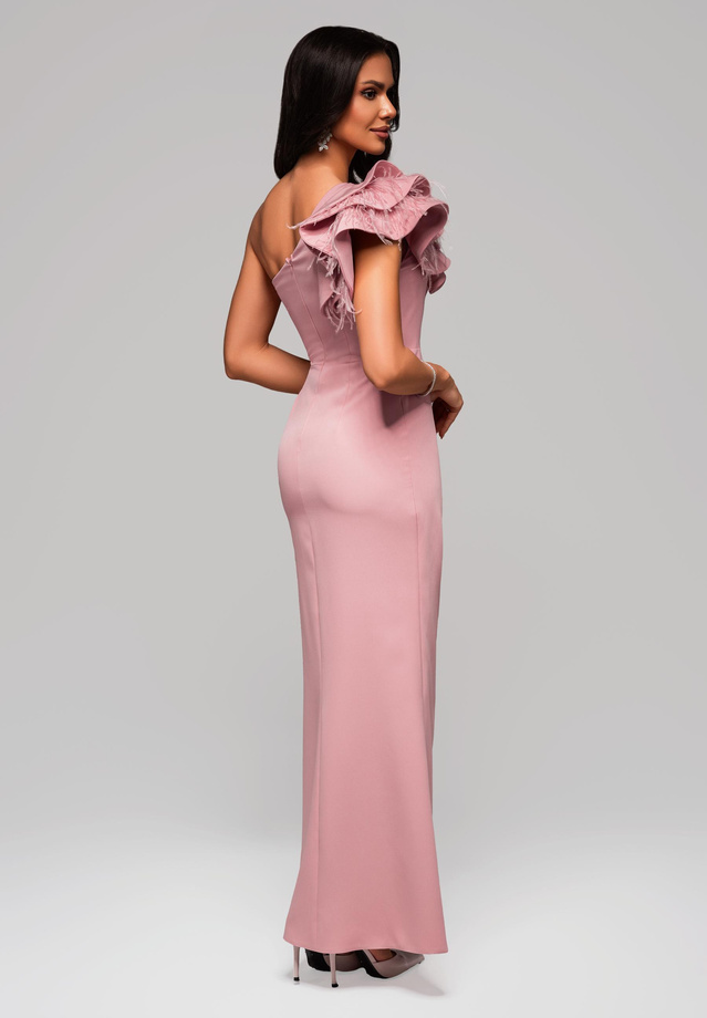 Evening dress LA-OM-DLR005 Regular Fit pink