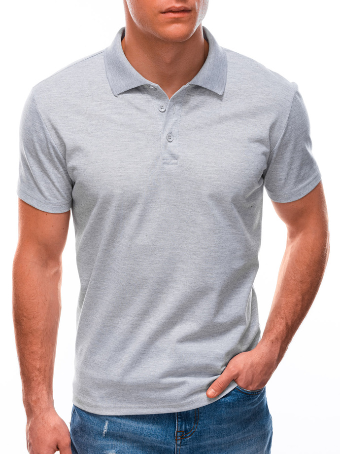 Men's plain polo shirt S1600 - light grey