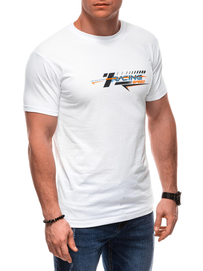 Men's printed t-shirt S2031 - white