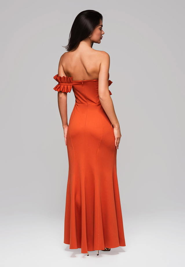 Evening dress LA-OM-DLR219 - dark orange