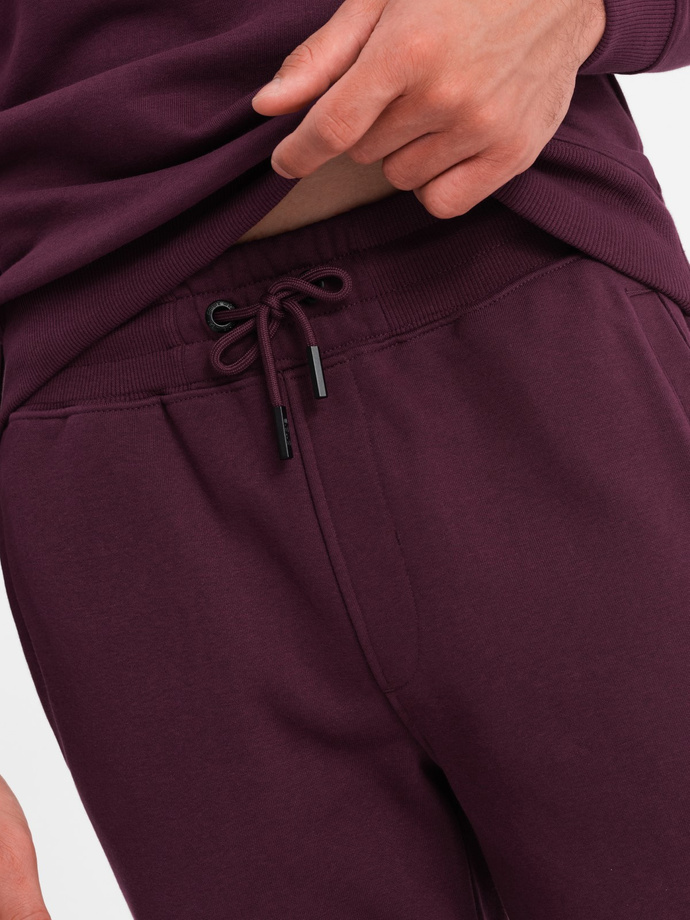BASIC men's cotton sweatshirt set BASIC sweatshirt + joggers - maroon V3 Z84