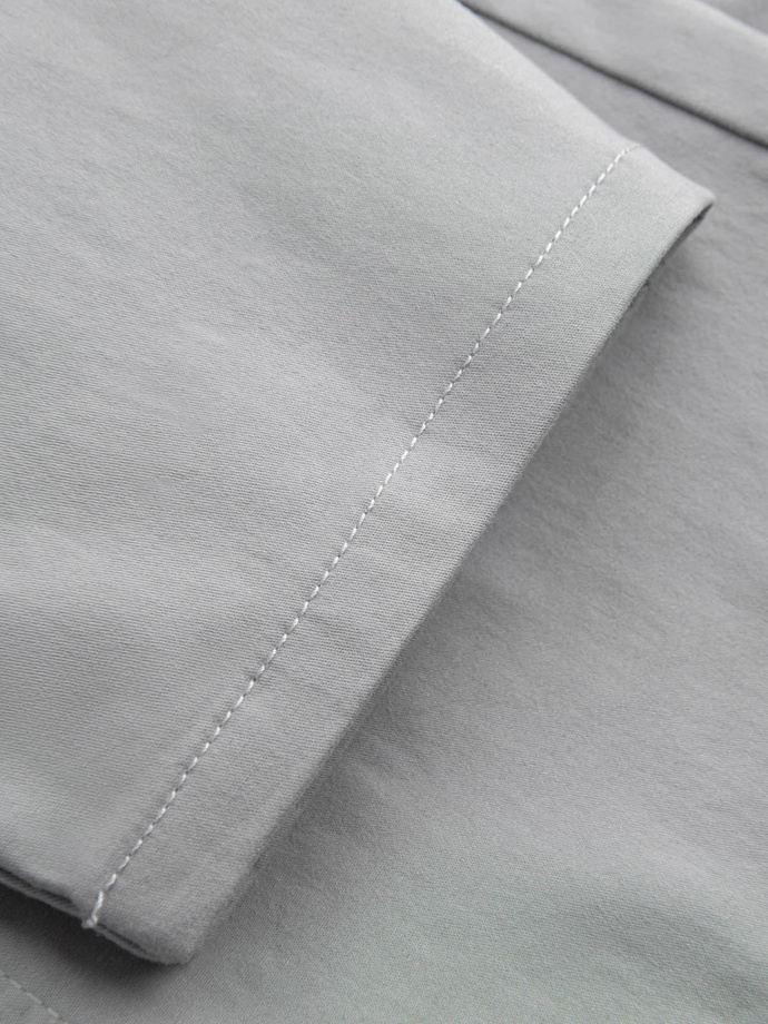 Men's chino pants with decorative waistband - gray V6 OM-PACP-0118