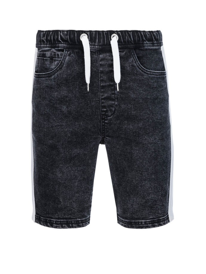 Men's denim shorts - black W363