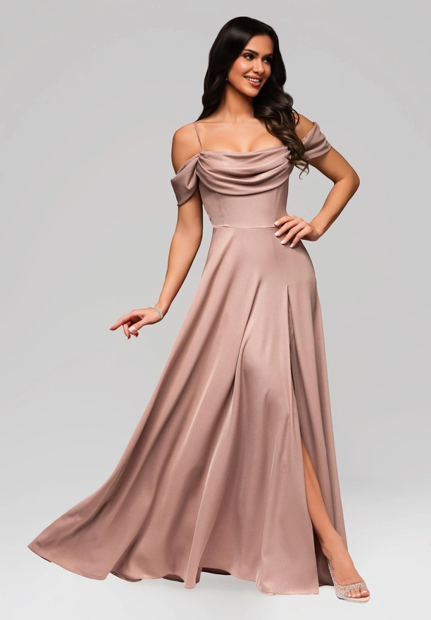 Evening dress LA-OM-DLR038 - beige