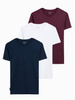 burgundy || white || navy blue