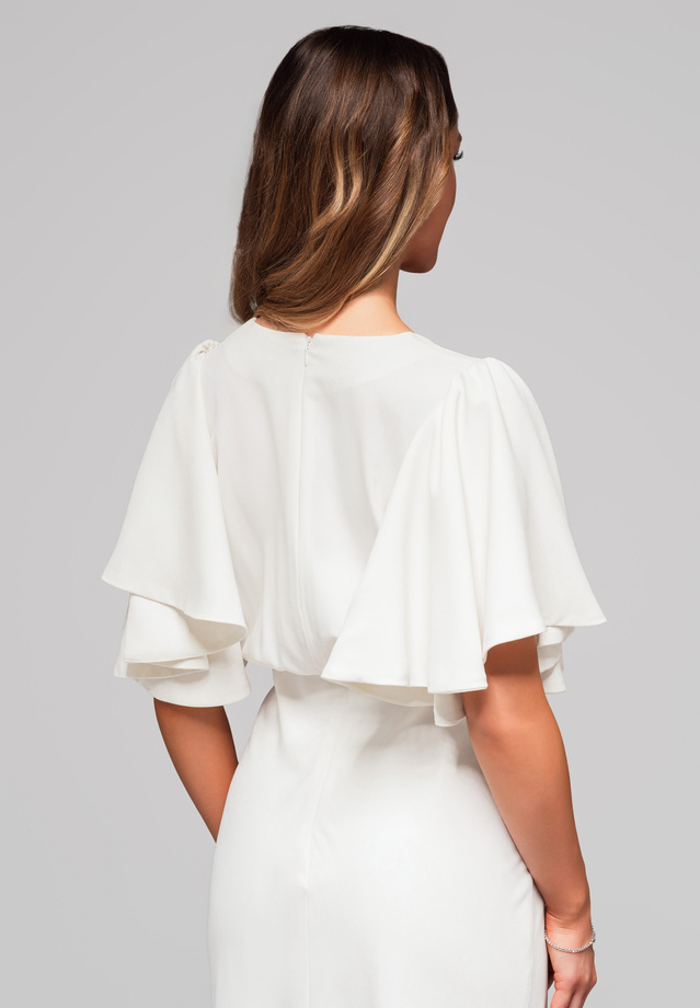 Sukienka wieczorowa LA-OM-DLR096 - ecru