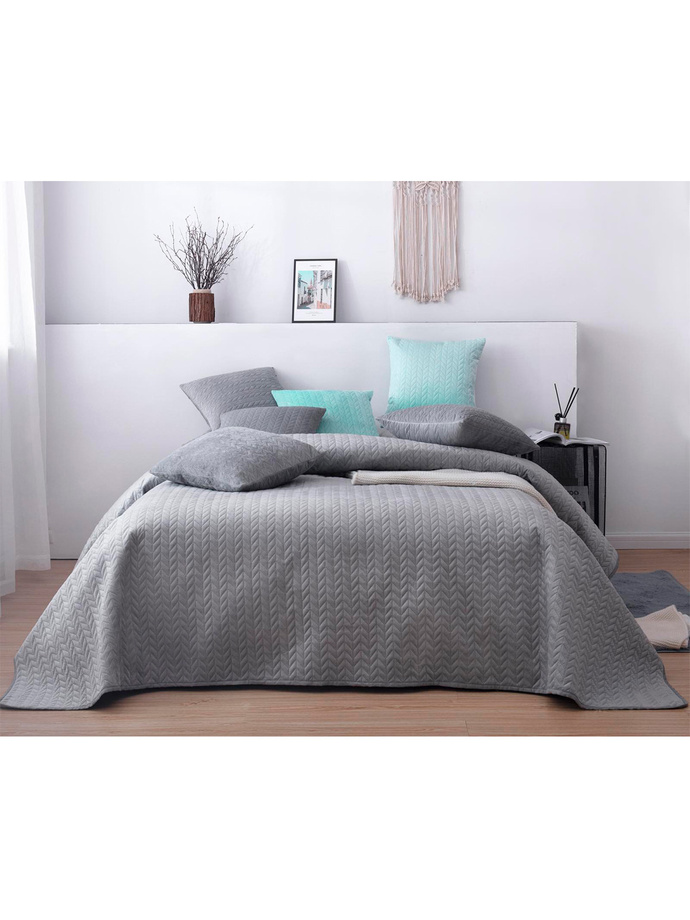 Quilted bedspread Moxie A544 - grey