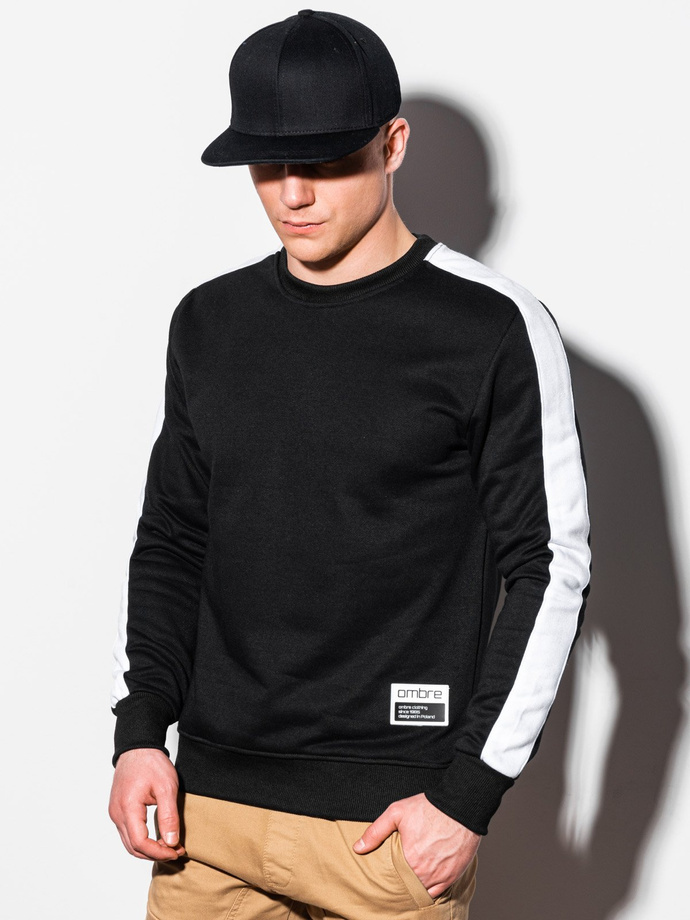 Men's hoodless sweatshirt OM-SSNZ-22FW-010 - V4 black