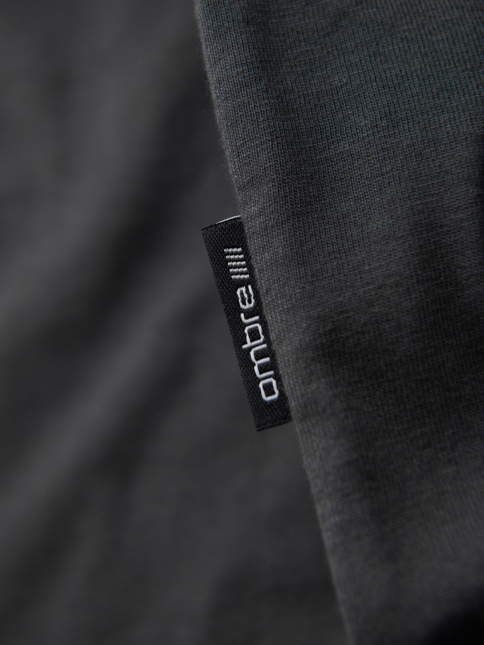 Men's classic cotton BASIC T-shirt - graphite V15 OM-TSBS-0236