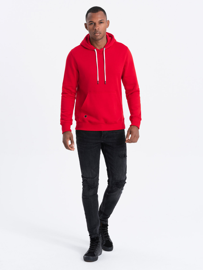 Men's hooded sweatshirt - red V10 OM-SSBN-0120