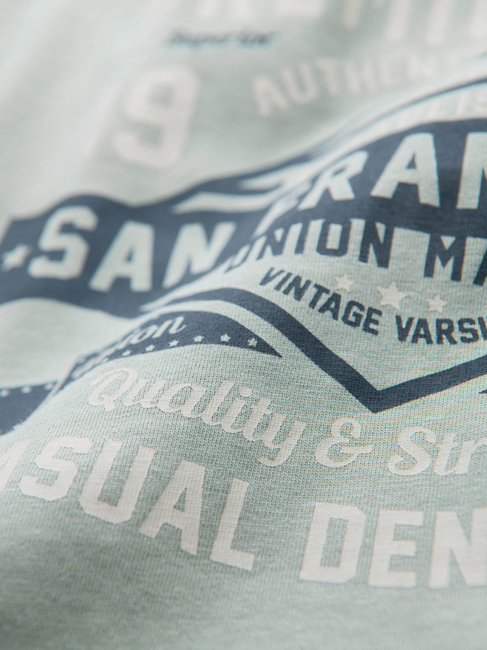 San Francisco men's printed cotton t-shirt - mint V2 OM-TSPT-0120