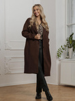Women's coat CLR036 - dark brown