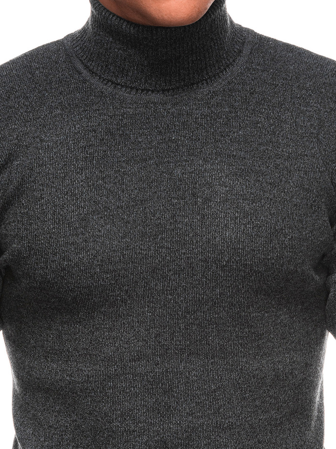 Męski zimowy sweter E249  – grafitowy
