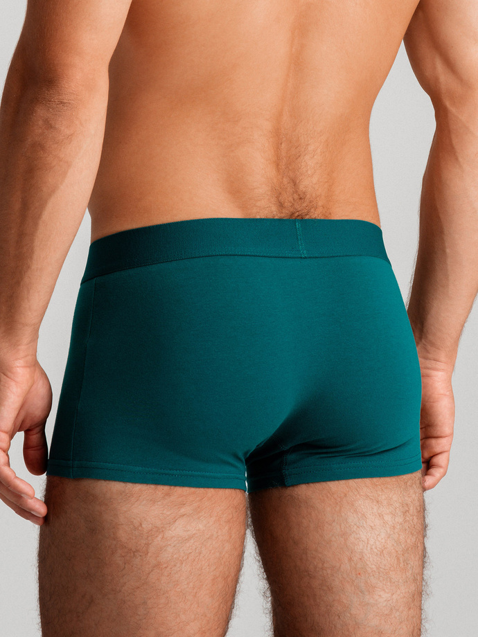 Jednokolorowe dopasowane bokserki męskie BASIC z elastanem – 3 pak mix OM-UNBB-0106