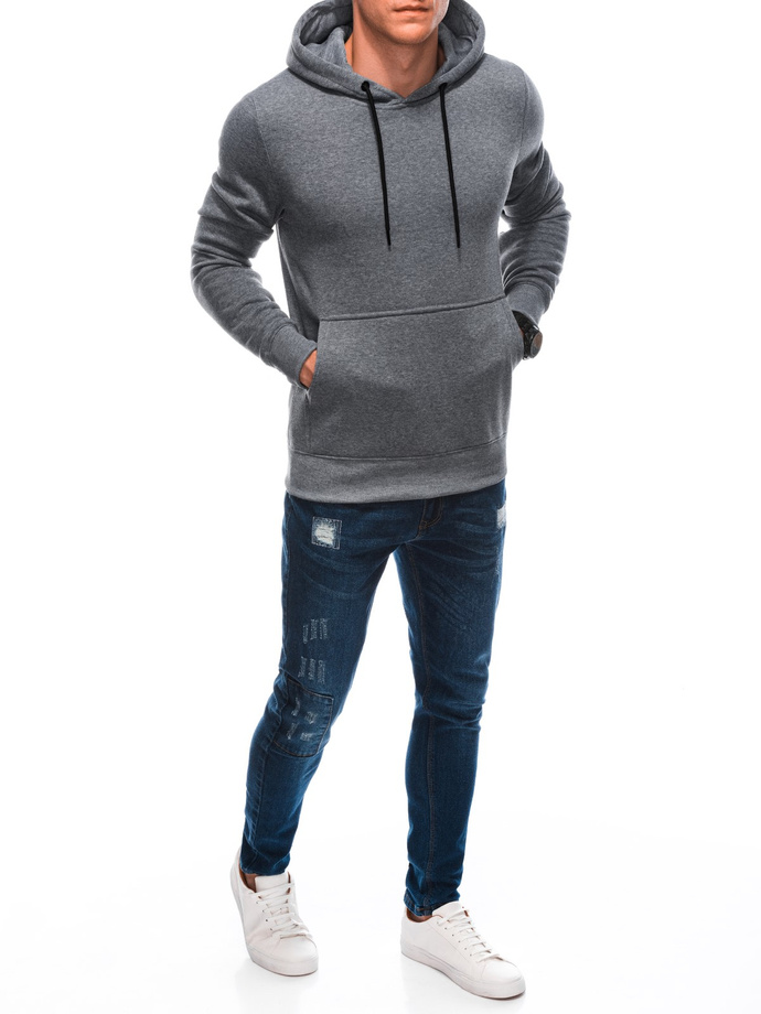 Men's sweatshirt EM-SSNZ-22FW-018 V9 - dark grey melange
