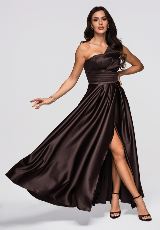 Evening dress LA-OM-DLR175 - brown