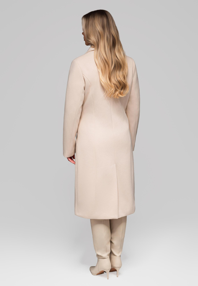 Women's double-breasted fitted coat LARICA OW-COLC-0108 v3 - beige