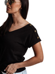 Fashionable women's blouse LLR022 - black