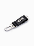 Men's key ring with snap hook - black V1 OU-ACKC-0100