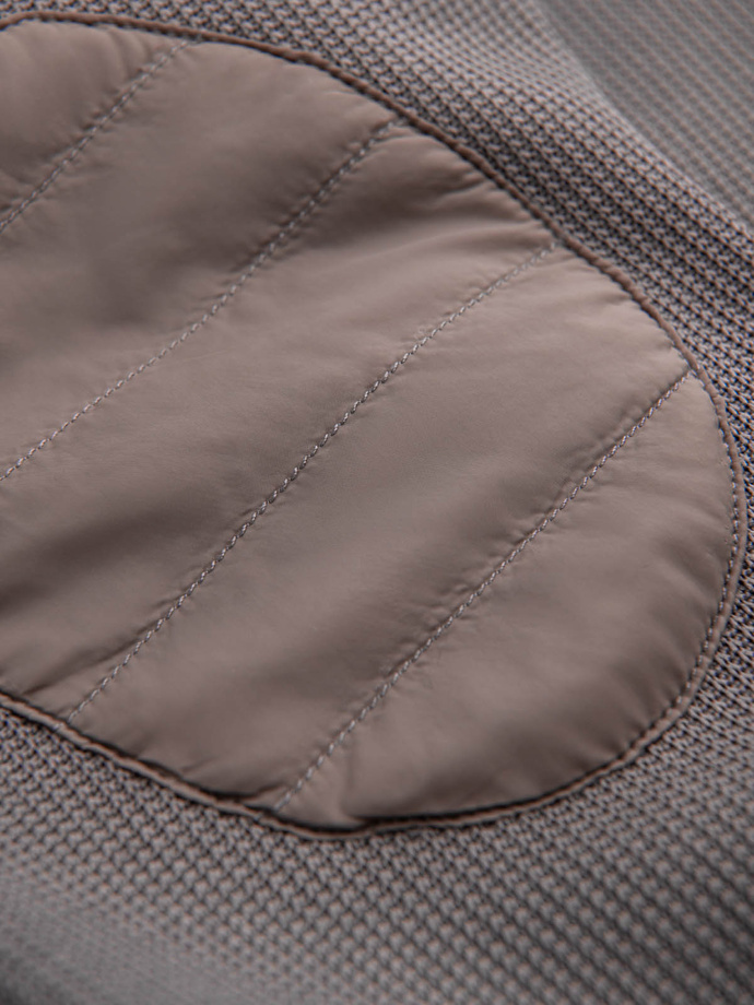 Men's jacket with high collar and fleece interior - ash V2 OM-JANP-0154