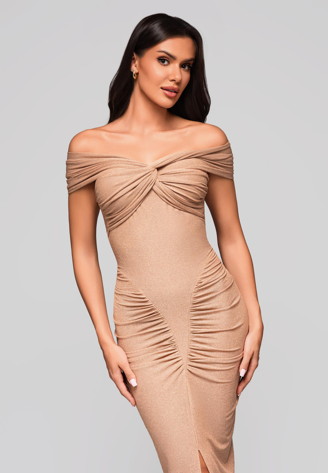 Evening dress LA-OM-DLR182 - nude