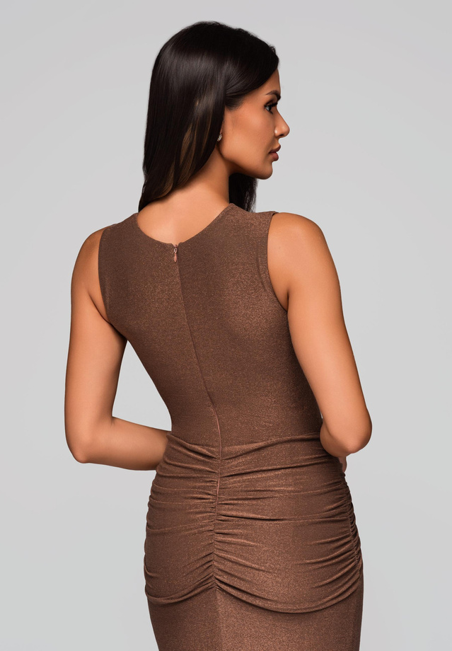 Evening dress LA-OM-DLR218 - brown