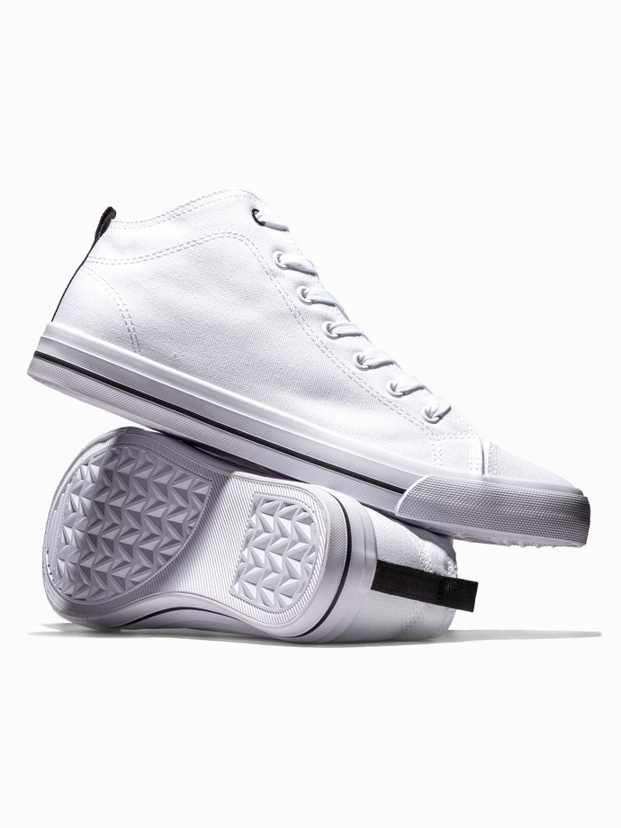 Men's high-top trainers T389 - white