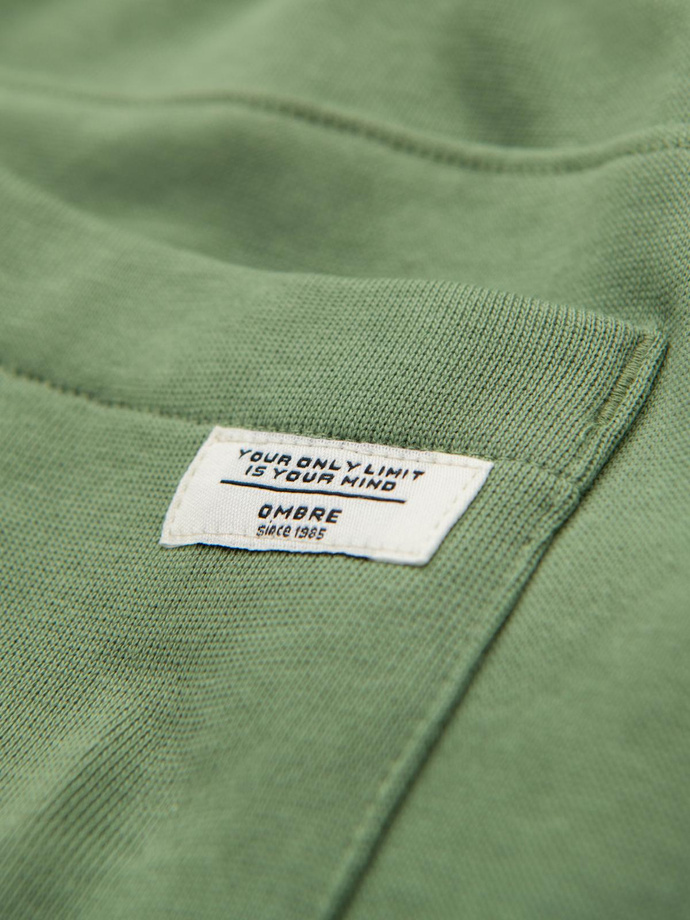 Men's jogger sweatpants - green V3 OM-PABS-0173