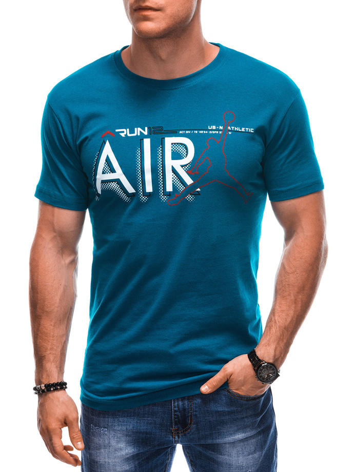 Men's t-shirt S1913 - turquoise