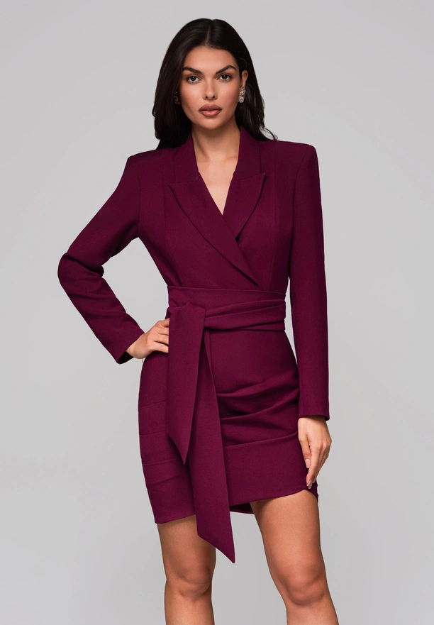 Evening dress LA-OM-DLR166 - burgundy