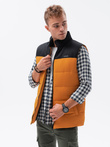MEN'S QUILTED SLEEVELESS V63 - MUSTARD