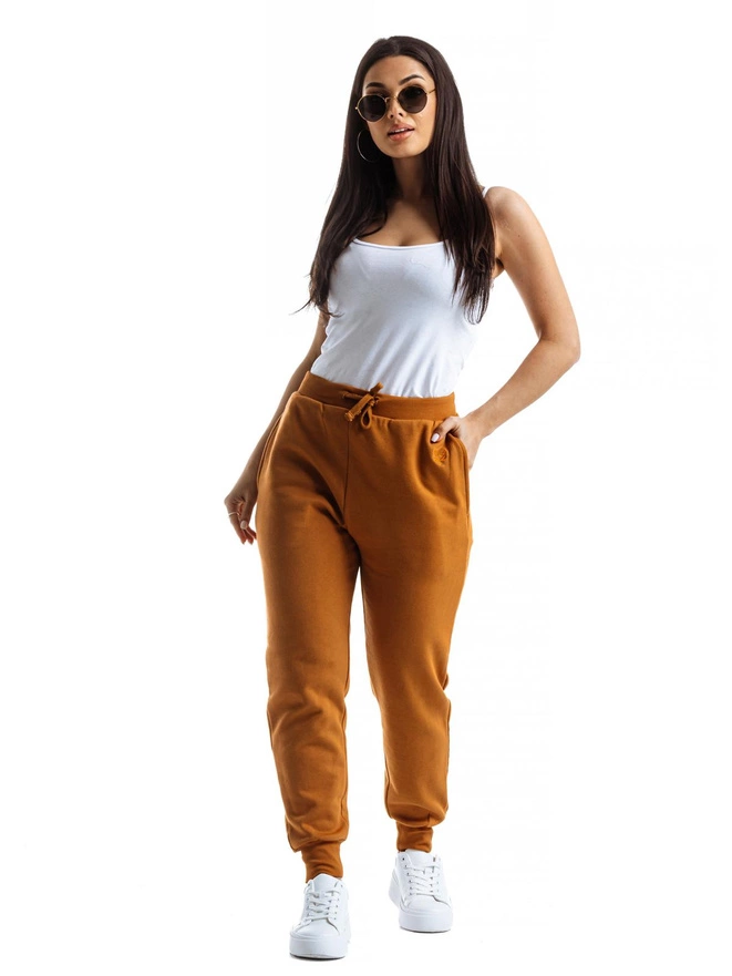 Women's sweatpants PLR265 - mustard