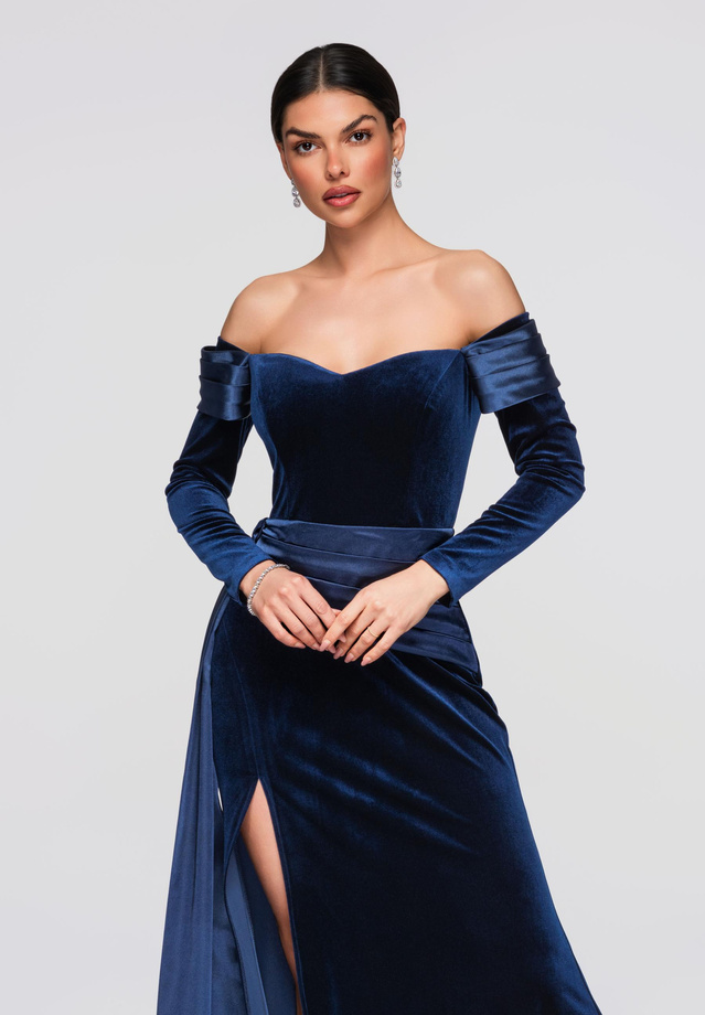Evening dress LA-OM-DLR254 - navy