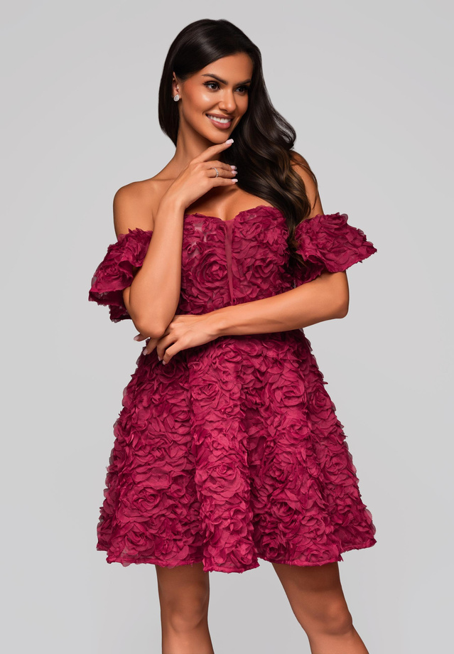 Evening dress LA-OM-DLR231 dark red