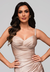 Evening dress LA-OM-DLR153 - beige