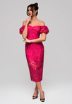Evening dress LA-OM-DLR127 Regular Fit fuchsia
