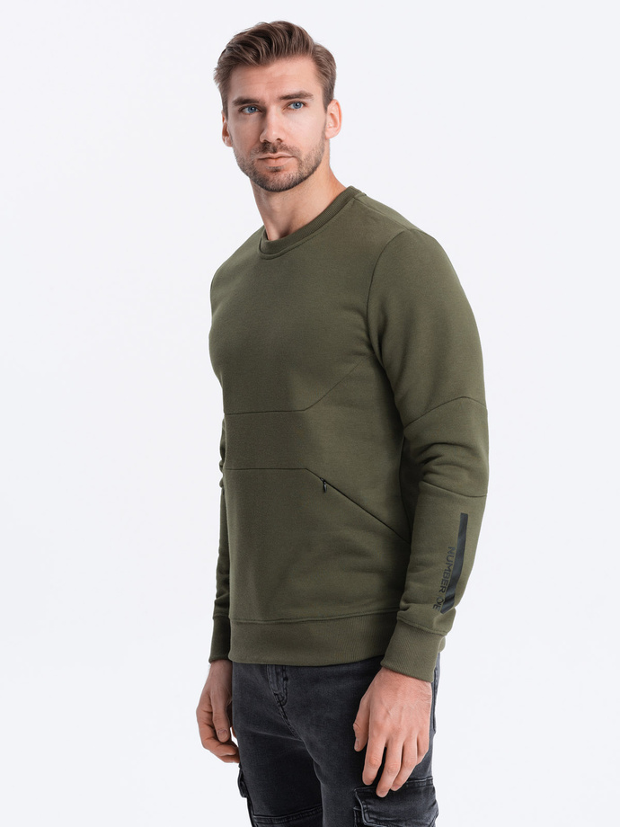 Men's sweatshirt - dark olive B1349